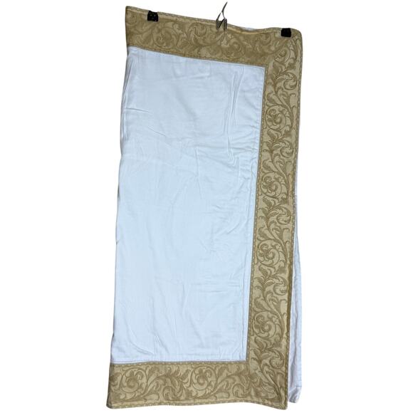 Frette Royal White Gold Filigree 25x25 Italy PillowCover PillowCase Bedding - Picture 2 of 9